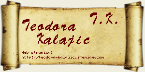 Teodora Kalajić vizit kartica